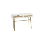 Console 2 tiroirs bois elsa blanc - ostaria