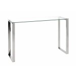 Console dentre design hytin 120cm - paris prix - mtal inox - argent brillant - moderne & tendance