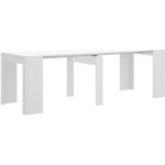 Console extensible en table 4 - 10 personnes - blanc - kiona Console extensible en table 4 - 10 personnes - blanc - kiona