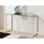 Console freya - verre tremp� & m�tal chrom�