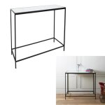 Console - home deco factory - felicity - noir - 100x87x32cm