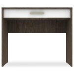 Console 1 tiroir tenessil ch�ne fonc� et blanc