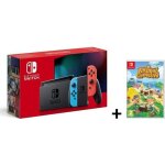 Console de salon - nintendo - switch v2 - rouge non et bleu non - 32 go - animal crossing