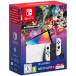Console nintendo switch - mod�le oled ? blanc + mario kart 8 deluxe (pr� - install�) + 12 mois dabonnement ...