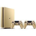 Console salon - sony - nouvelle ps4 slim gold 500 go - jaune - 2 manettes - 28 juin 2017