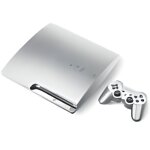 Console de salon sony ps3 slim 320 go - gris avec manette silver