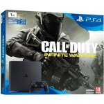 Console de salon - sony - ps4 slim - 1000 go - noir - call of duty - 2 manettes