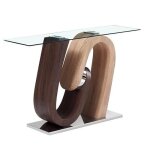 Console table console en acier argenté et mdf coloris marron - longueur 120 x profondeur 40 x hauteur ... Console table console en acier argenté et mdf coloris marron - longueur 120 x profondeur 40 x hauteur ...