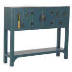 Console table console en bois de sapin et mdf coloris bleu pétrole - longueur 95 x profondeur 25 x hauteur ... Console table console en bois de sapin et mdf coloris bleu pétrole - longueur 95 x profondeur 25 x hauteur ...