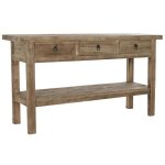 Console table console en pin coloris marron - longueur 170 x profondeur 45 x hauteur 90 cm Console table console en pin coloris marron - longueur 170 x profondeur 45 x hauteur 90 cm