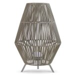 Lampe de sol - new garden - conta 70 - rechargeable usb - pvc recycl� - h72cm gris