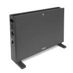 Convecteur lectrique 2000w ? gris ? avec ventilateur turbo - thermostat rglable - 2 puissances de chauffage ...