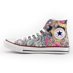 Converse all star personnalis et imprims - chaussures  la main - - vintage skull