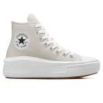 Chaussures pour femme - converse - chuck taylor all star move - gris - lacets - plat - textile