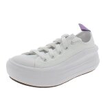 Converse ctas move ox - baskets fille en cuir blanches 371528c semelle caoutchouc r�sistante