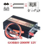 Convertisseur 12v � 220v 2000w onde pur sinus - onduleur - gobro - blanc