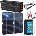 Convertisseur 12v / 24v - 220v 1200w onduleur avec kit de panneau solaire chargeur de batterie kit avec ...