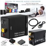 Convertisseur audio fibre optique vers analogique (fibre + cble usb + machine) coaxial toslink vers ...