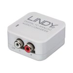 Convertisseur audio spdif - lindy - 70408 - num�rique vers analogique - toslink - rca