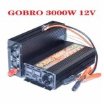 Convertisseur - gobro - 3000w - pur sinus - 12v dc � 220v ac - protection basse tension