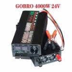 Convertisseur - gobro - 4000w - 24v dc � 220v ac - onde pure sinus - �cran lcd