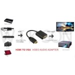 Convertisseur hdmi vers vga + audio adaptateur hd