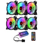 Coolmoon 3 pack 120mm botier ventilateur refroidisseur pc ventilateurs de refroidissement 6pin rgb radiateur ...