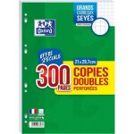 Copies doubles oxford perforees 300 pages 90g seyes