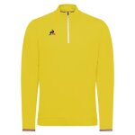 Pull dentranement de football - coq sportif - n1 - jaune - homme - manches longues - col capuche
