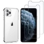 Coque antichoc pour iphone 11 pro max et 2 verres tremp film protection ecran phonillico