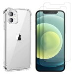 Coque antichoc pour iphone 12 et 2 verres tremp film protection ecran phonillico