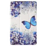 Coque pour apple ipad mini 1 - 2 - 3 - 4 - 5 7. 9 housse tablette tui papillon bleu de cover protection ...