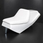 Coque arri�re rsm pour mobylette mbk 50 51 racing blanche