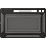 Coque arri�re renforc�e - samsung - galaxy tab s9 + - noir - r�sistance militaire - fonction stand