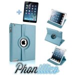 Coque + film plastique - phonillico - compatible apple ipad air 1 / 2 - bleu ciel - rigide - multi - ...