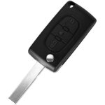 Coque cl� pour citroen c4 c5 c4 picasso c6 - ce0536 - lame avec rainure - 3 boutons plip cl� t�l�commande ...