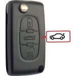Coque de cl� compatible peugeot - citro�n 3 boutons