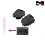 Coque de cl� plip 2 boutons bo�tier t�l�commande cl� plip pour peugeot 106 107 206 207 307