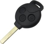 Coque cl� pour smart fortwo 451 coup� cabriolet 2007 - 2014 - 3 boutons - plip t�l�commande avec lame ...