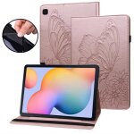 Coque etui cuir pu papillon en relief portefeuille housse tablette pour samsung galaxy tab s6 lite 10. ...