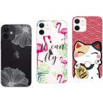 Coque - fantaisie - iphone 12 mini - gel tpu - souple - 3 pices