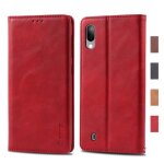 Coque galaxy a10 housse en cuir premium flip case portefeuille etui pour samsung galaxy a10 (rouge) Coque galaxy a10 housse en cuir premium flip case portefeuille etui pour samsung galaxy a10 (rouge)