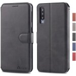 Coque galaxy a70 etui portefeuille en cuir pu premium flip cover avec stand housse pour samsung galaxy ...