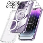 Coque pour smartphone - iphone - 14 pro - transparent - compatible magsafe - 4 pi�ces incluses