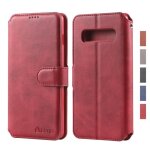Coque galaxy s10 5g etui portefeuille en cuir pu premium flip cover avec stand housse pour samsung galaxy ...