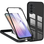 Coque int�grale 360 transparente pour samsung galaxy a54 - massilia tech - bordure antichocs noir