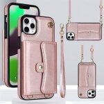 Coque iphone 11 pro max 6. 5case antichoc tpu[rfid blocage][dragonne] [4 poche] [stand fonction](or rose) ...