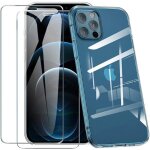 Coque iphone 13 pro max 67 + 2x [verre de protection] bumper souple silicone tpu transparent antichoc ...