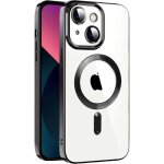 Coque magsafe - massilia tech - iphone 15 plus - bords chrom�s - cam�ra prot�g�e - noir