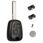 Coque plip cl tlcommande pour peugeot 107 207 307 407 106 206 306 pour citroen c1 c2 c3 c4 c5 + 2 ...